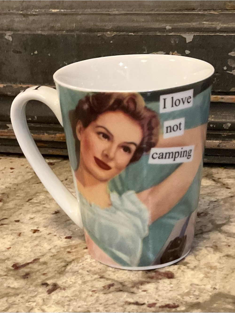 Anne Taintor  I Love Not Camping Ceramic Mug